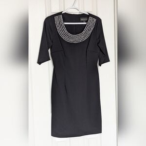 Women's (Size 6) Black Cocktail Dress with Beaded Neckline